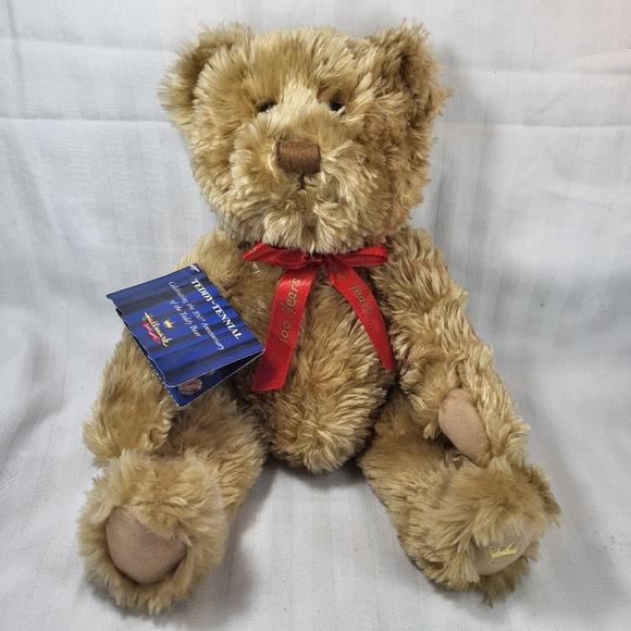 Hallmark Other - Hallmark Teddy Tennial Bear 100th Anniversary Jointed 14” Stuffed Plush NOS NWT